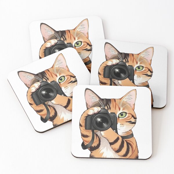 Item preview, Cute Cat Photographer with Camera designed and sold by AchtungStudio.