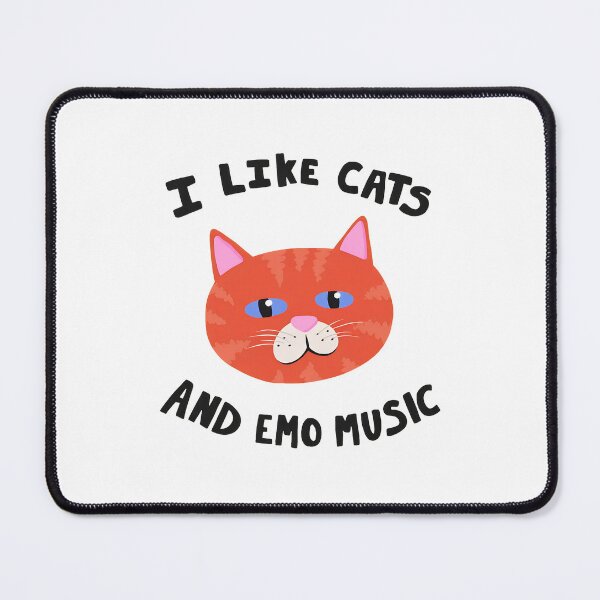 Item preview, I Like Cats And Emo Music Graphic designed and sold by OlyvieArt.