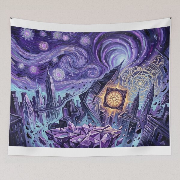 Item preview, Astral Dimension Starry Night Marvel Landscape designed and sold by Bad-Decisions-Designs.