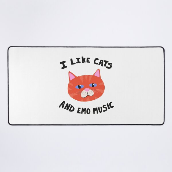 Item preview, I Like Cats And Emo Music Graphic designed and sold by OlyvieArt.