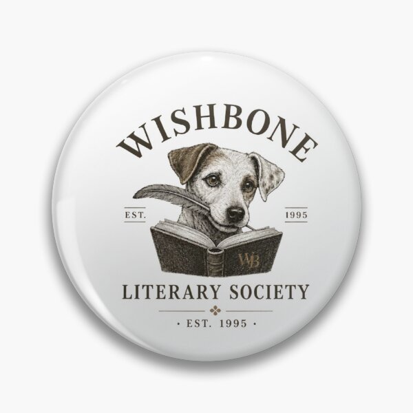 Item preview, Wishbone Literary Society – Vintage Book Lover Dog  designed and sold by roartusa.