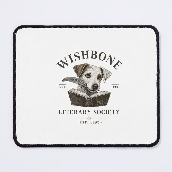 Item preview, Wishbone Literary Society – Vintage Book Lover Dog  designed and sold by roartusa.