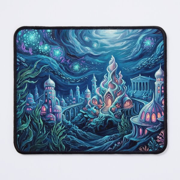 Item preview, Atlantis Starry Night Underwater Landscape designed and sold by Bad-Decisions-Designs.