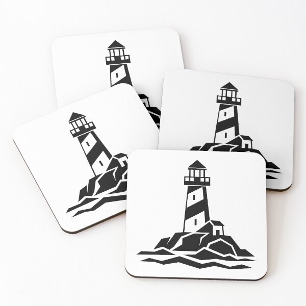 Item preview, Geometric Lighthouse – Minimalist Coastal Art designed and sold by matybrak.