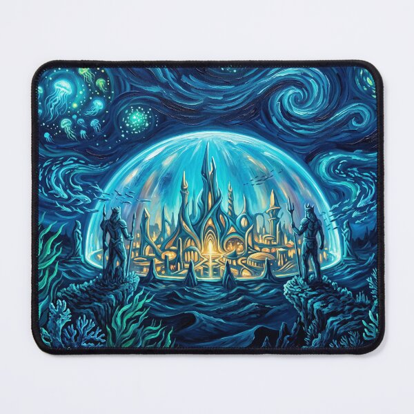 Item preview, Atlantis Starry Night DC Comics Landscape designed and sold by Bad-Decisions-Designs.