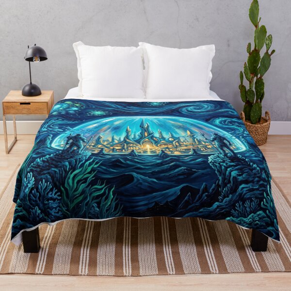 Item preview, Atlantis Starry Night DC Comics Landscape designed and sold by Bad-Decisions-Designs.