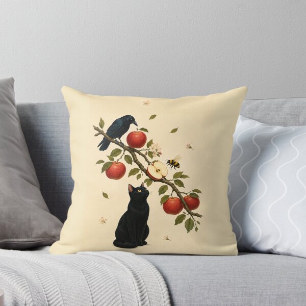 Item preview, The Apple Harvest, Black Cat, Raven and Bee designed and sold by VelvetClawStudio.