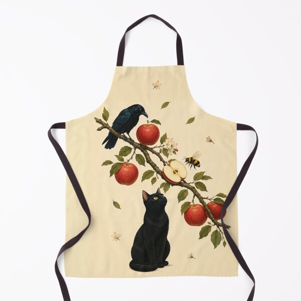 Item preview, The Apple Harvest, Black Cat, Raven and Bee designed and sold by VelvetClawStudio.