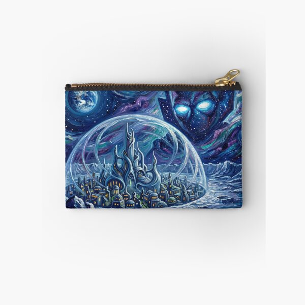 Item preview, Attilan Starry Night Marvel Comic Landscape designed and sold by Bad-Decisions-Designs.