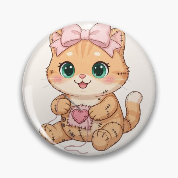 Item preview, Luna Mending Her Own Heart - Sad Cute Plush Cat designed and sold by Moody Vibes Studio.