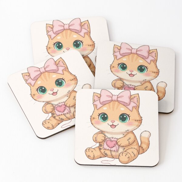Item preview, Luna Mending Her Own Heart - Sad Cute Plush Cat designed and sold by Moody Vibes Studio.