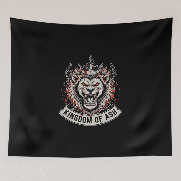 Item preview, Kingdom Of Ash Crowned Lion Fire Graphic designed and sold by Enea Kelo.
