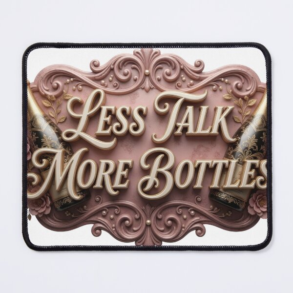 Item preview, Striking LESS TALK MORE BOTTLES Text Design designed and sold by dazzlemakers.