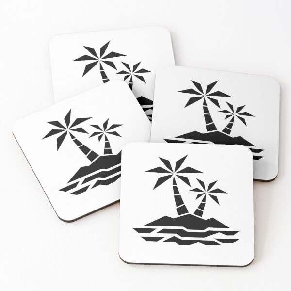 Item preview, Geometric Tropical Island – Minimalist Vacation Art designed and sold by matybrak.
