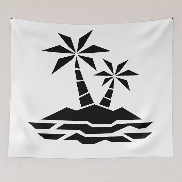 Item preview, Geometric Tropical Island – Minimalist Vacation Art designed and sold by matybrak.