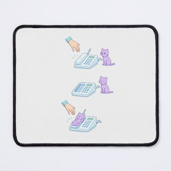 Item preview, Cute Cat on the Phone – Funny Kawaii Cat designed and sold by waikibi ⭐⭐⭐⭐⭐.