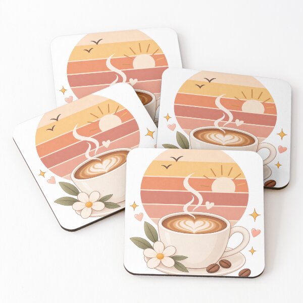 Item preview, National Coffee Day Retro Sunset Cup designed and sold by Doodle Souq.