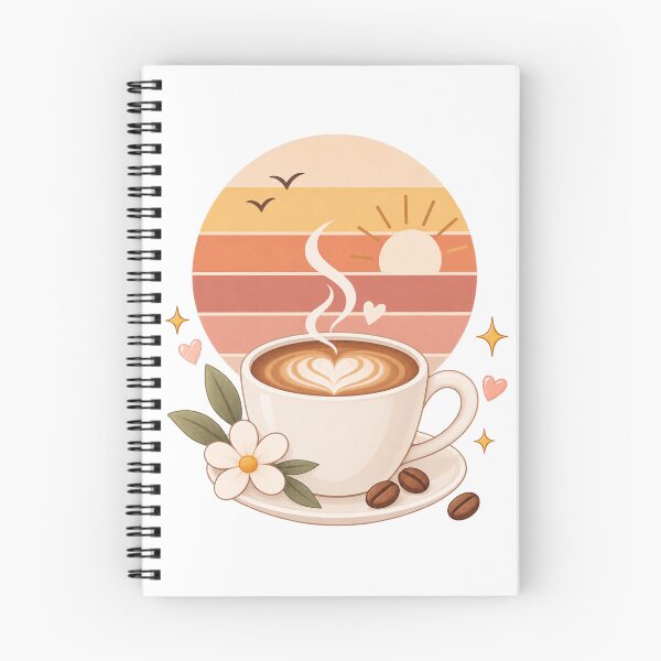 Item preview, National Coffee Day Retro Sunset Cup designed and sold by Doodle Souq.