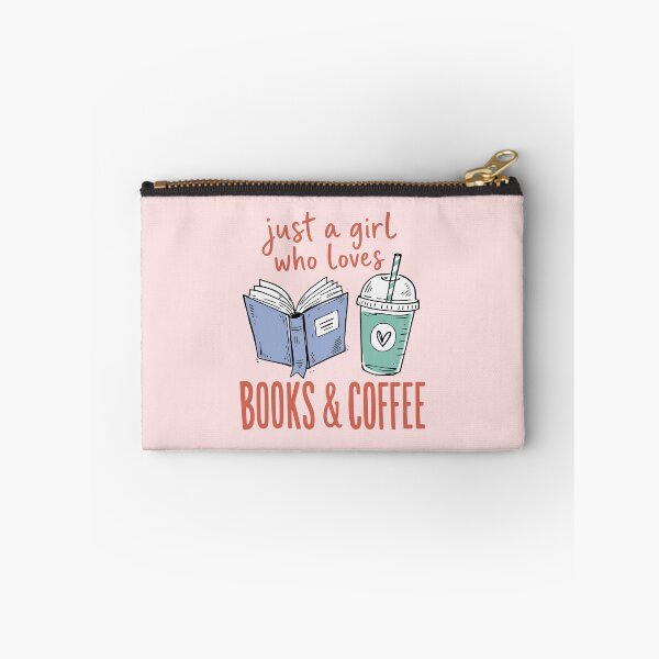 Item preview, Just a Girl Who Loves Books & Coffee | Book Lover Design designed and sold by PrintandJoy.