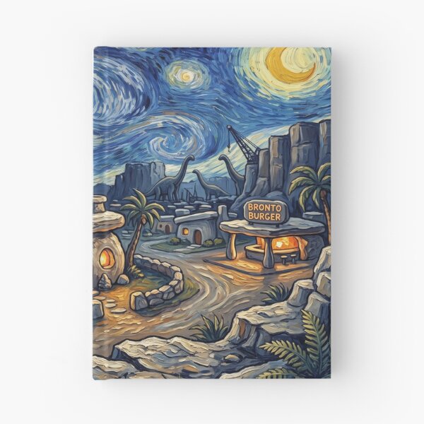 Item preview, Bedrock Starry Night Prehistoric Landscape designed and sold by Bad-Decisions-Designs.