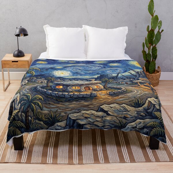 Item preview, Bedrock Starry Night Prehistoric Landscape designed and sold by Bad-Decisions-Designs.