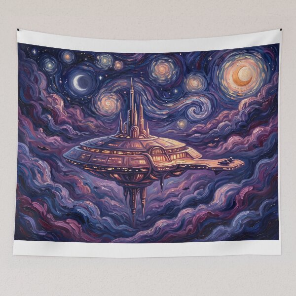 Item preview, Bespin Cloud City Starry Night Landscape designed and sold by Bad-Decisions-Designs.