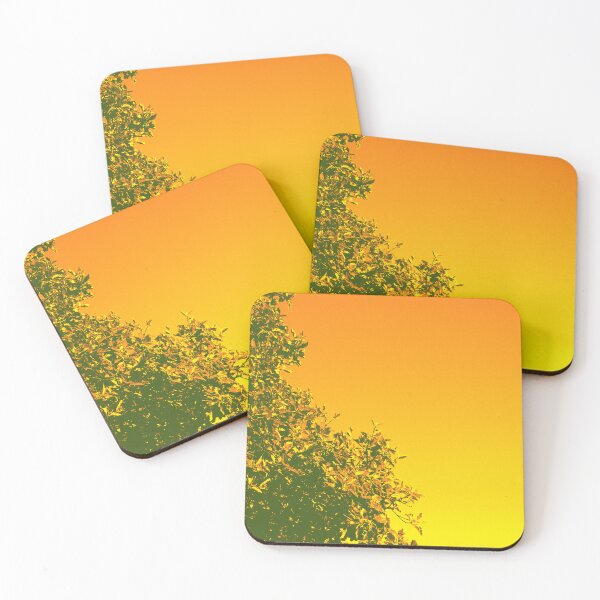 Item preview, The Rowan Tree | The Tree of Life | Courage | Wisdom | Protection | Green, Orange and Yellow Duotone Edition | Limited Edition designed and sold by ArtPrintsbyNathan.