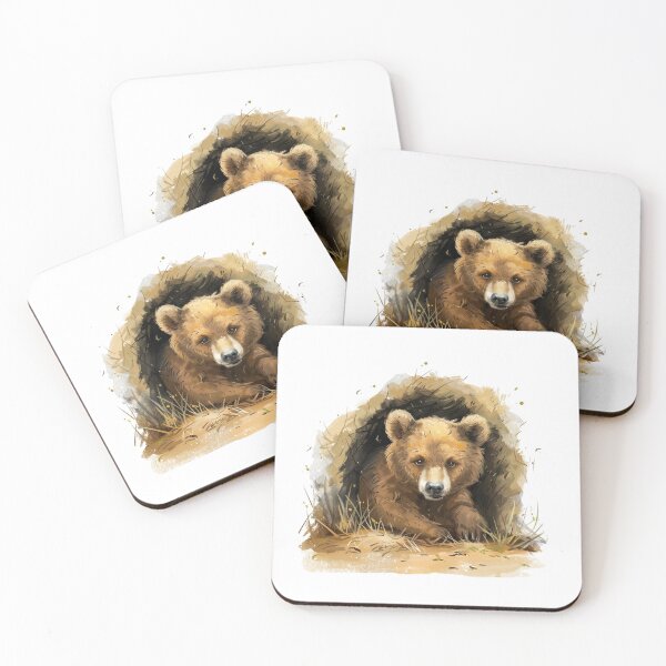 Item preview, Bear Cub | Cute Woodland Animal Watercolor Art designed and sold by Mandayartstudio.