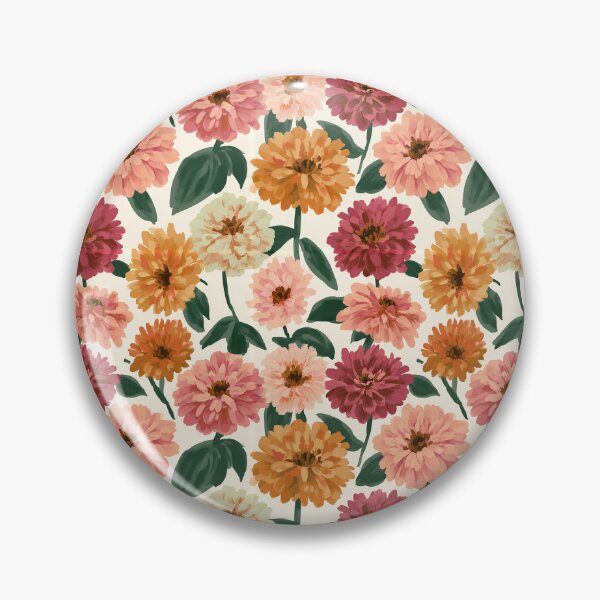 Item preview, Bold Zinnia Flower  - Botanical Garden Pattern - Valentine Gifts For Husband designed and sold by RoyalStarsPatts.
