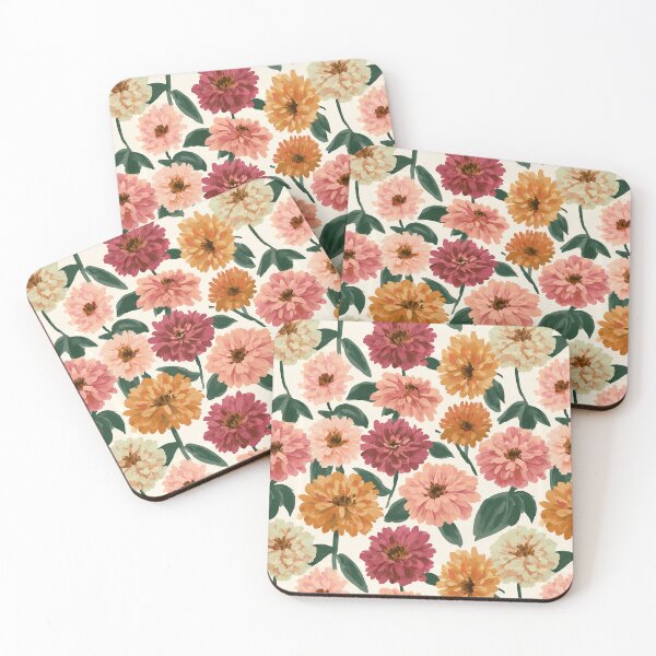 Item preview, Bold Zinnia Flower  - Botanical Garden Pattern - Valentine Gifts For Husband designed and sold by RoyalStarsPatts.