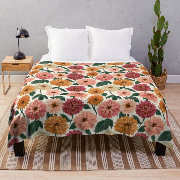 Item preview, Bold Zinnia Flower - Botanical Garden Pattern - Valentine Gifts For Husband designed and sold by RoyalStarsPatts.
