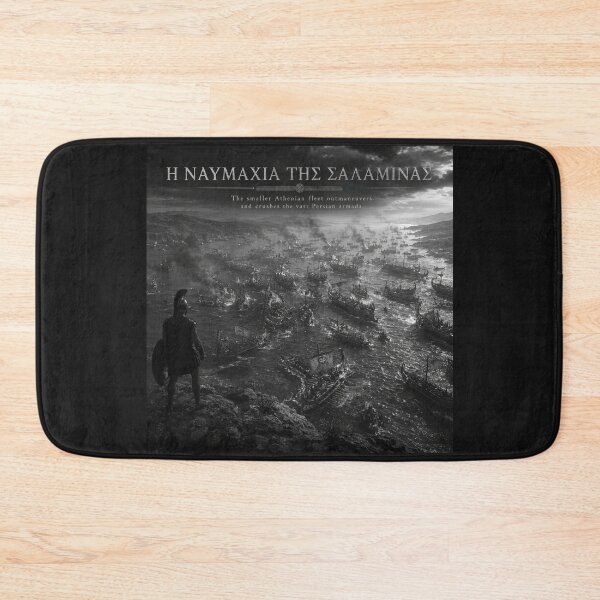 Item preview, Battle of Salamis – Ancient Greece Naval Victory Black & White designed and sold by Ancient-Era.