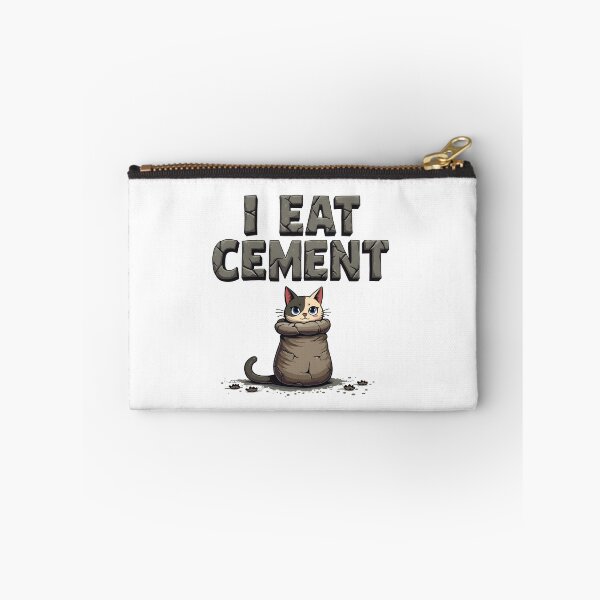 Item preview, I eat cement funny meme cat cartoon  designed and sold by Panya-Design.