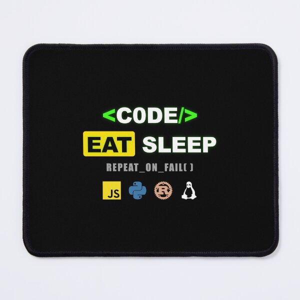 Item preview, Code Eat Sleep Repeat Developer Typography T-Shirt designed and sold by bigramy.