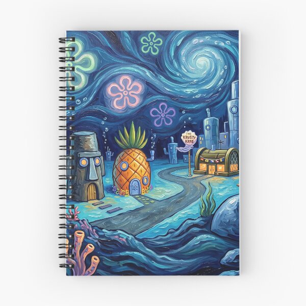 Item preview, Bikini Bottom Starry Night Underwater Landscape designed and sold by Bad-Decisions-Designs.