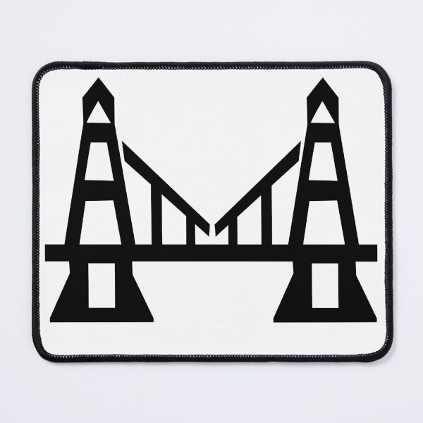 Item preview, Geometric Suspension Bridge – Minimalist Architecture Art designed and sold by matybrak.