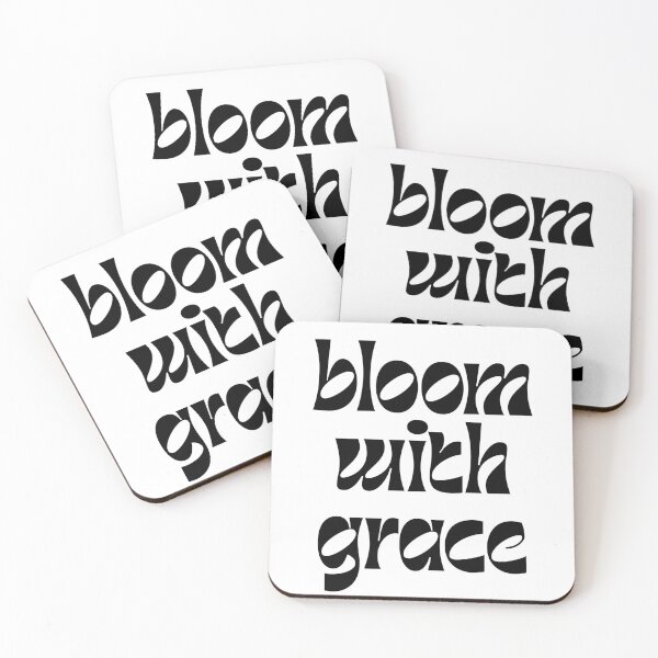 Item preview, Bloom With Grace Self Growth Inspirational Quote designed and sold by jianina-alondra.