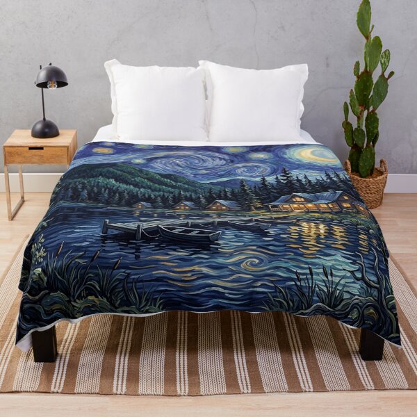 Item preview, Camp Arawak Starry Night Horror Landscape designed and sold by Bad-Decisions-Designs.