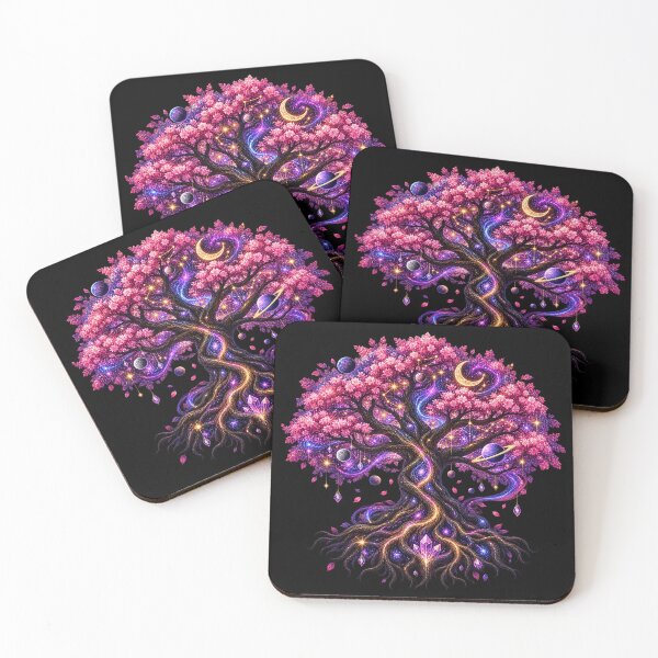 Item preview, Cosmic Tree of Life – Celestial Blossoms & Eternal Universe designed and sold by TroviTutto.