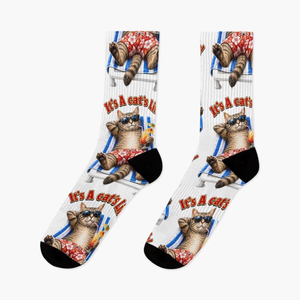 Item preview, Funny Cute Cat Sunbathing designed and sold by MarkColeImaging.