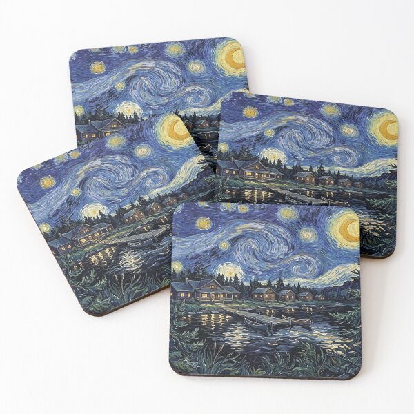 Item preview, Camp Crystal Lake Starry Night Horror Landscape designed and sold by Bad-Decisions-Designs.