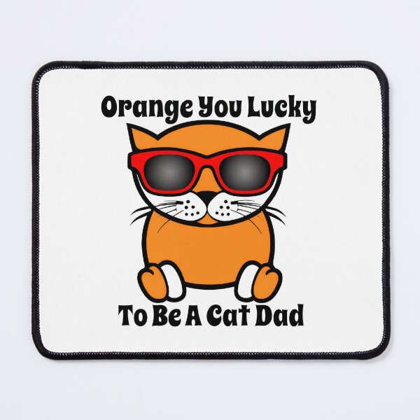Item preview, Orange You Lucky Cat Dad Pun Cute Cat designed and sold by OlyvieArt.