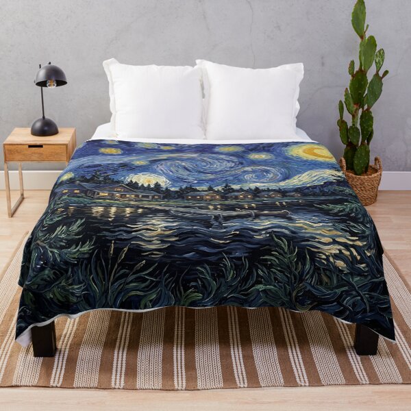 Item preview, Camp Crystal Lake Starry Night Horror Landscape designed and sold by Bad-Decisions-Designs.