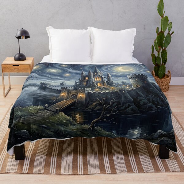 Item preview, Camelot Starry Night Medieval Landscape designed and sold by Bad-Decisions-Designs.