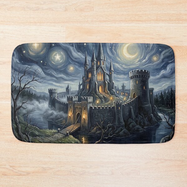 Item preview, Camelot Starry Night Medieval Landscape designed and sold by Bad-Decisions-Designs.