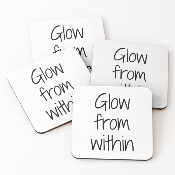 Item preview, Glow From Within Self Love Inspirational Quote designed and sold by jianina-alondra.