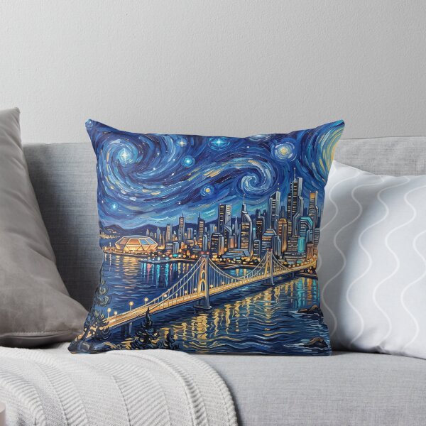 Item preview, Caprica City Starry Night Sci Fi Landscape designed and sold by Bad-Decisions-Designs.