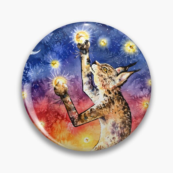 Item preview, Bobcat Spars with Fireflies designed and sold by Neely Stewart.