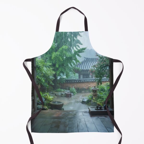 Item preview, Summer Green Shower over a Traditional Hanok: A Refreshing Moment on the Daecheongmaru designed and sold by SOOstudio73.