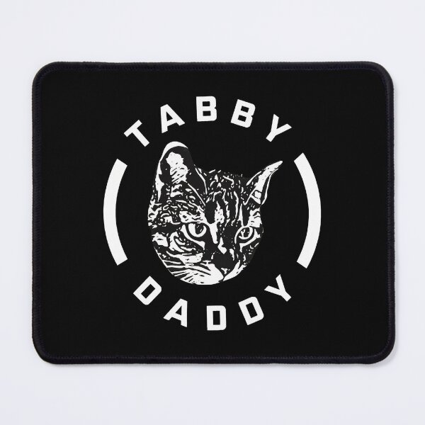 Item preview, Tabby Daddy Cat Face Emblem Black and White Art designed and sold by OlyvieArt.